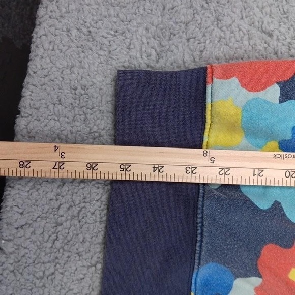 Nordstrom by Cristina Martinez Hoodie Womens Large Blue Floral Pullover Pocket - Picture 5 of 6